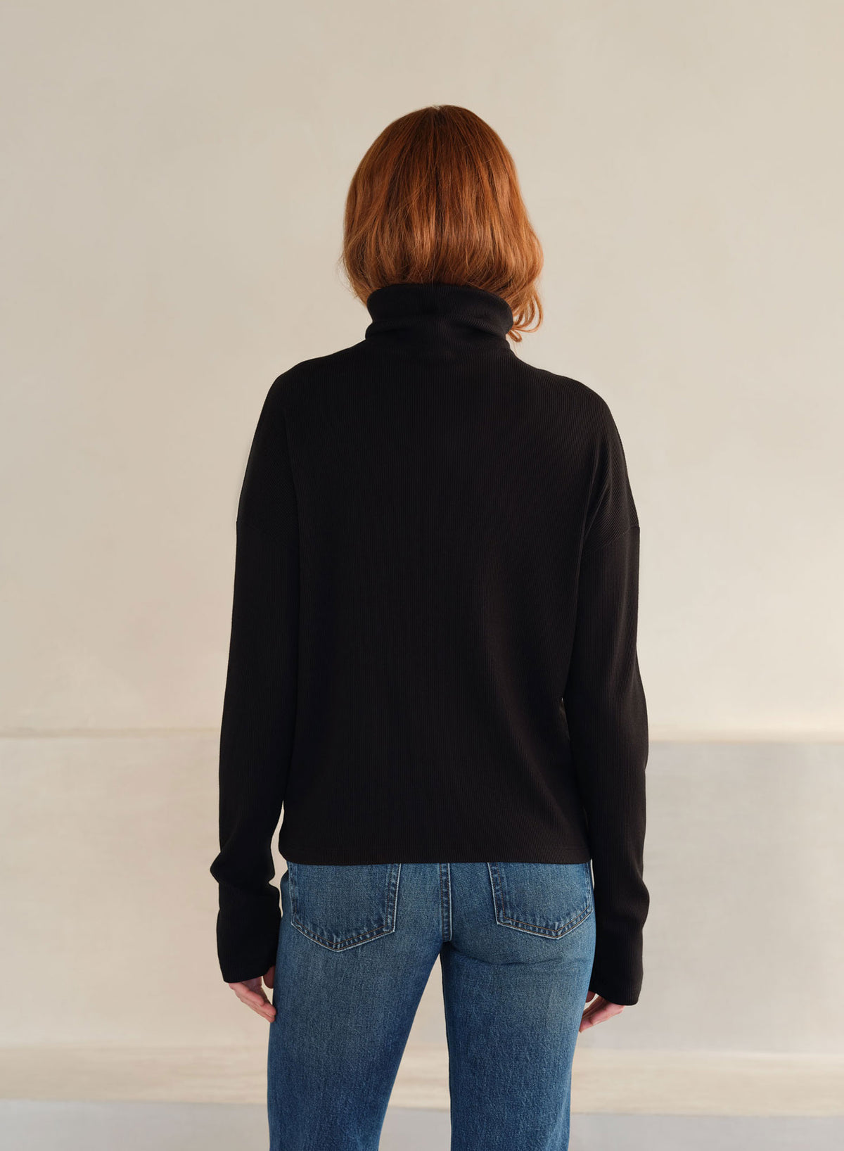 Boxy High Neck Top Black | Black