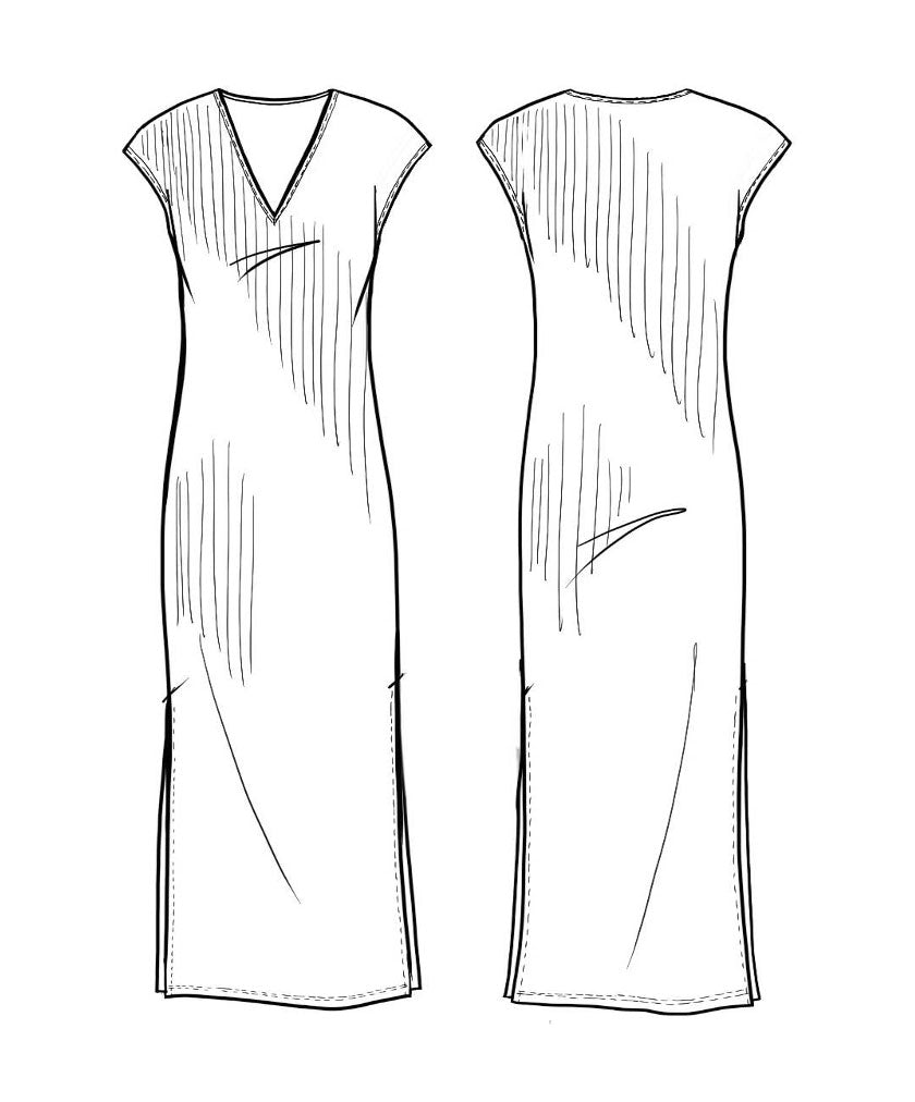 Supima Rib Maxi Beach Dress | White