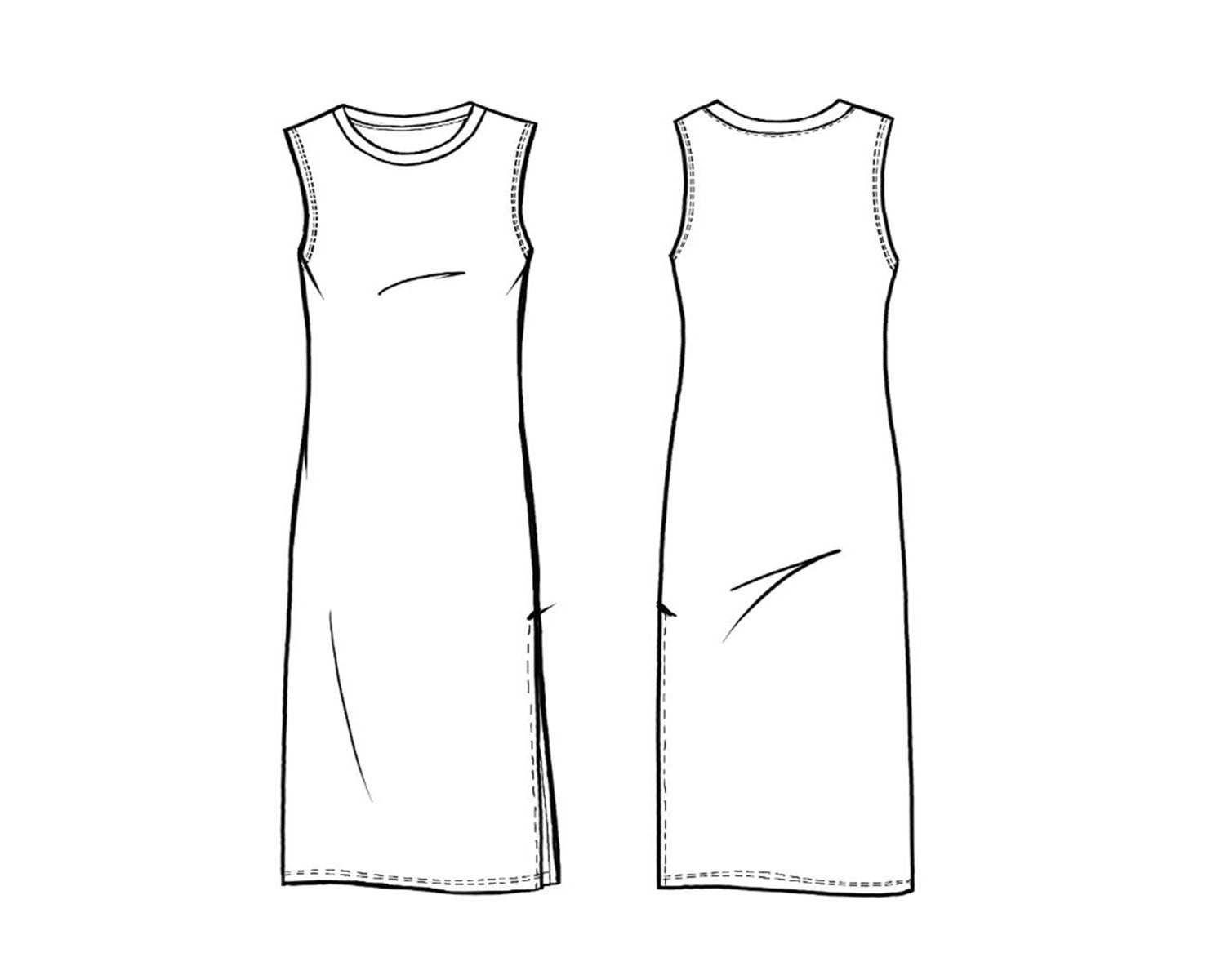 LuxJersey Shell Tank Dress | Prepare For Dye