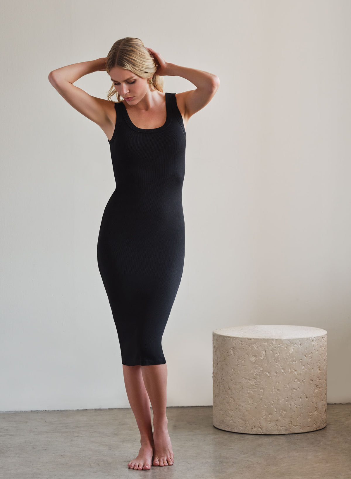 Supima Tank Dress | Black