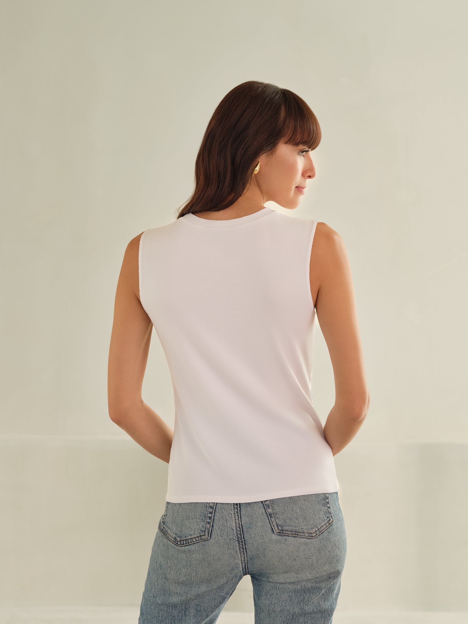 MiniRib Shell Tank | White