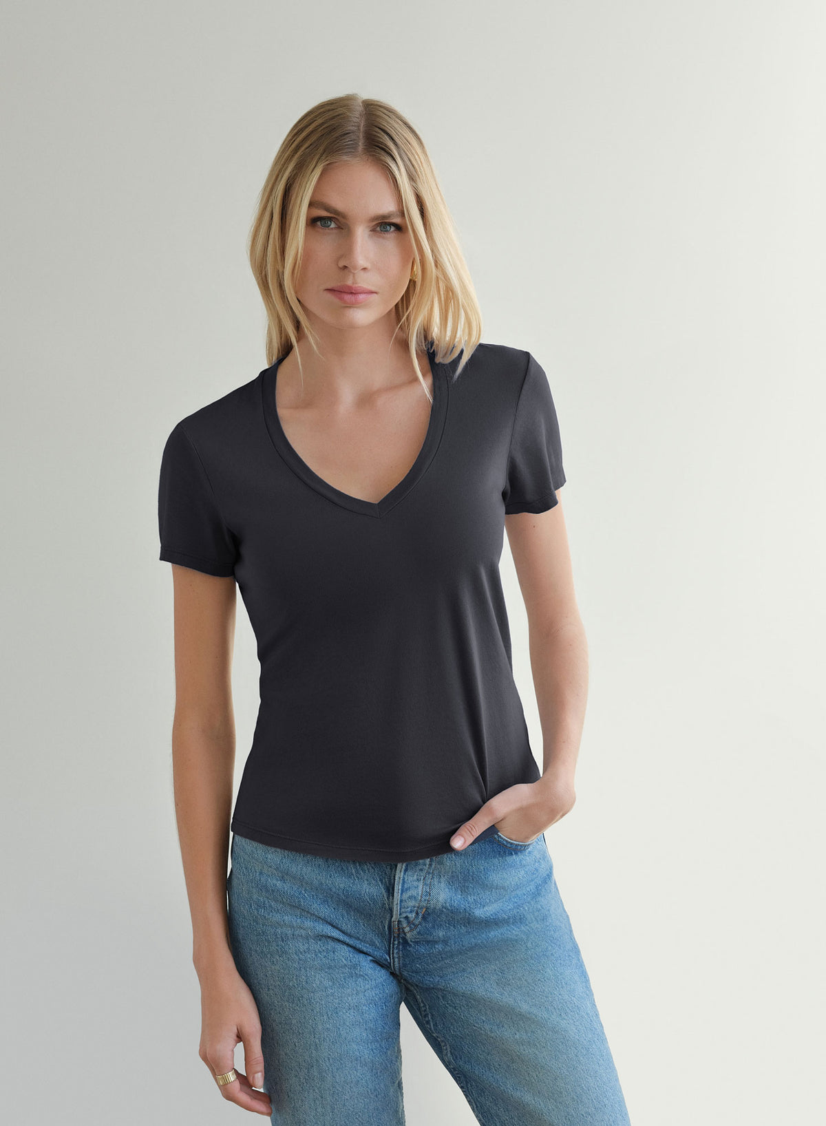 MiniJersey V-Neck Tee | Midnight Air